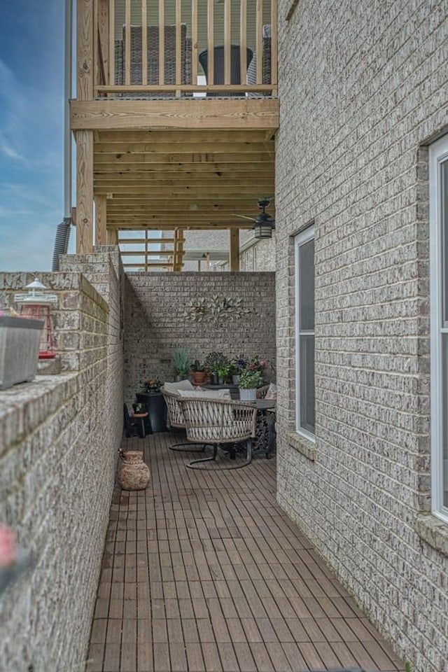 view of wooden terrace