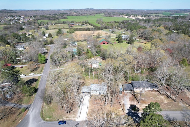 drone / aerial view featuring a rural view