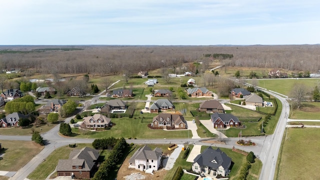 bird's eye view with a residential view