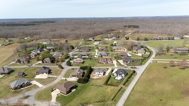 aerial view featuring a residential view and a rural view