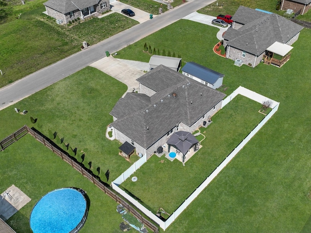 drone / aerial view featuring a residential view