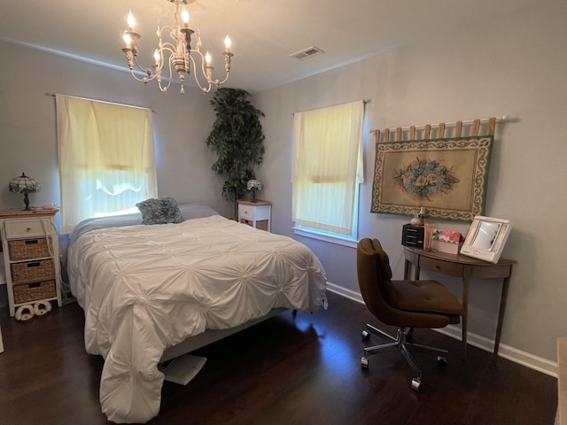 96 Liberty Rd, Winchester, TN 37398 - bedroom with a chandelier and wood finished floors
