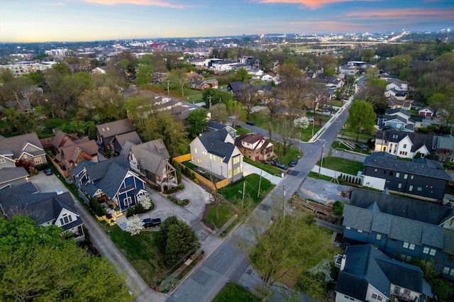2510 Vaulx Ln, Nashville, TN 37204 - aerial view at dusk featuring a residential view