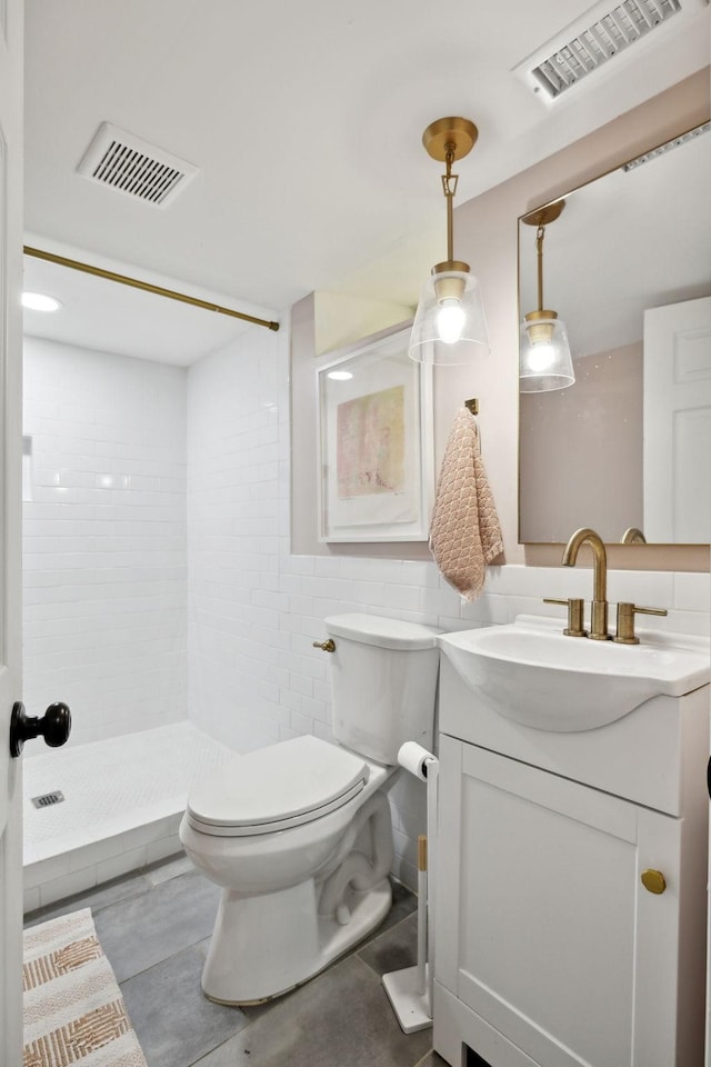 3617 Meadowbrook Ave, Nashville, TN 37205 - bathroom featuring vanity, a shower stall, toilet, and visible vents