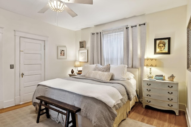 3617 Meadowbrook Ave, Nashville, TN 37205 - bedroom with a ceiling fan and wood finished floors
