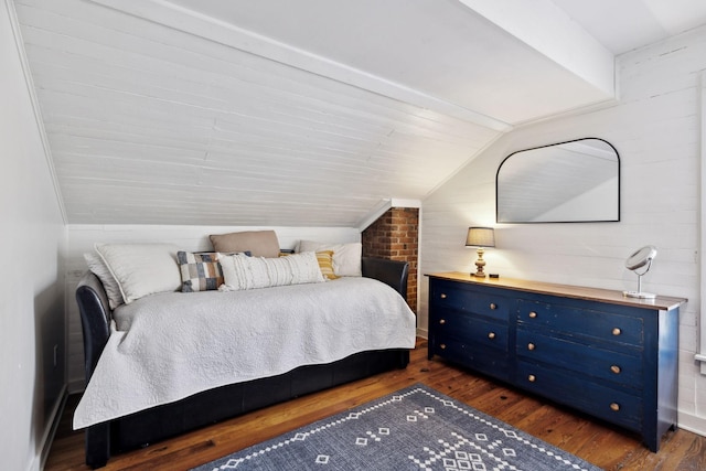 3617 Meadowbrook Ave, Nashville, TN 37205 - bedroom with dark wood-style flooring and vaulted ceiling