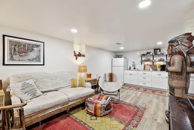 3617 Meadowbrook Ave, Nashville, TN 37205 - living area with recessed lighting, visible vents, and light wood finished floors