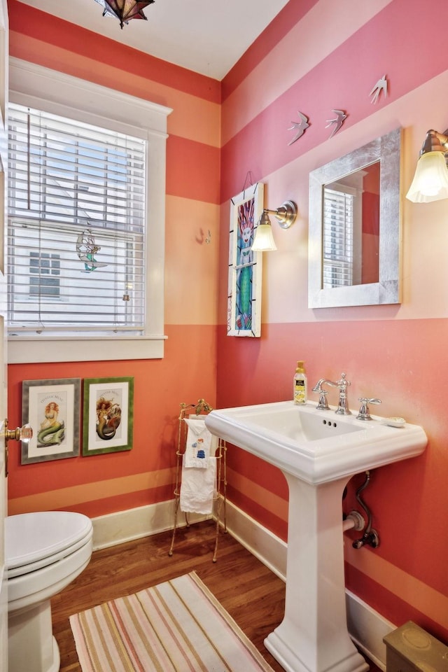 3617 Meadowbrook Ave, Nashville, TN 37205 - bathroom with baseboards, toilet, and wood finished floors
