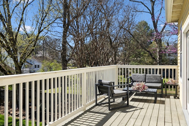 3617 Meadowbrook Ave, Nashville, TN 37205 - wooden terrace with outdoor lounge area