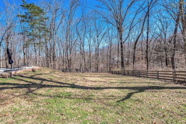 1237 Temple Ridge Dr, Nashville, TN 37221 - view of yard with fence and a forest view