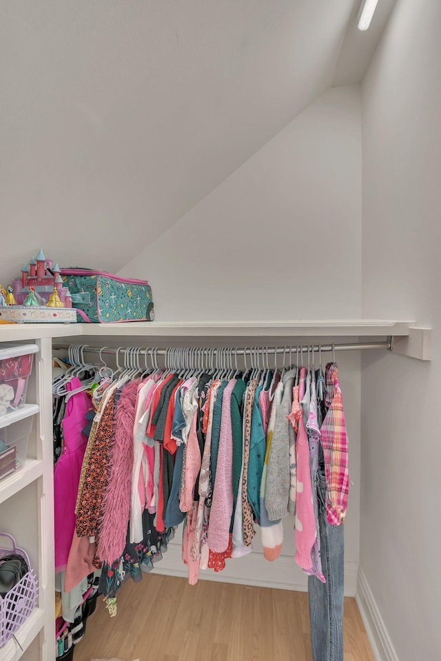 1237 Temple Ridge Dr, Nashville, TN 37221 - spacious closet with vaulted ceiling and wood finished floors