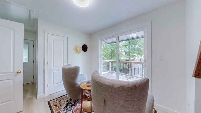 2235 Rock Springs Rd, Columbia, TN 38401 - sitting room featuring attic access and baseboards