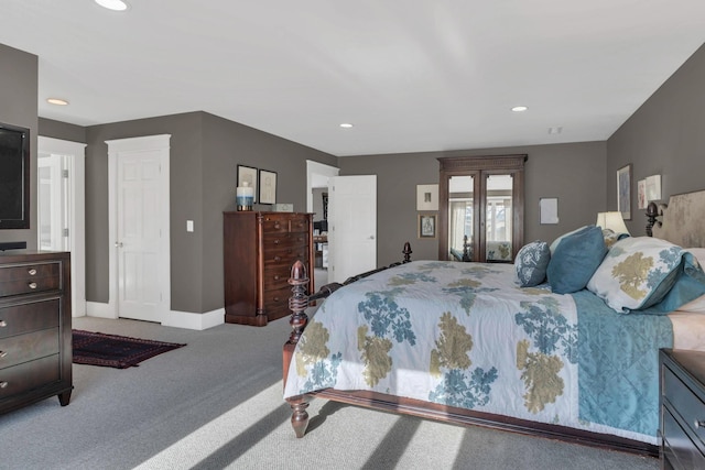 3814 Central Ave, Nashville, TN 37205 - bedroom with carpet, baseboards, and recessed lighting