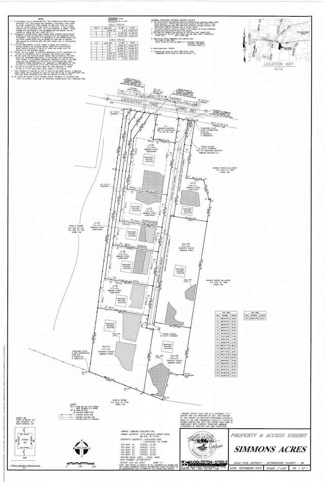 6477 Simmons Acres Ln, Lascassas, TN 37085 - survey map / technical document