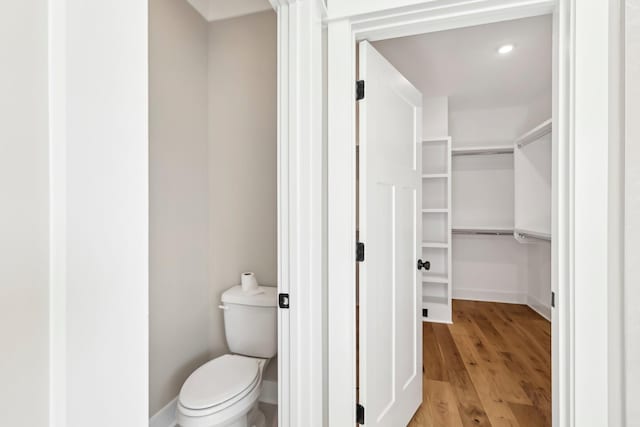6477 Simmons Acres Ln, Lascassas, TN 37085 - bathroom with wood finished floors and a spacious closet