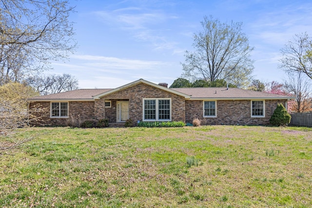518 Wilson Pike, Brentwood, TN 37027 - view of front of house with roof with shingles, fence, a front lawn, and brick siding