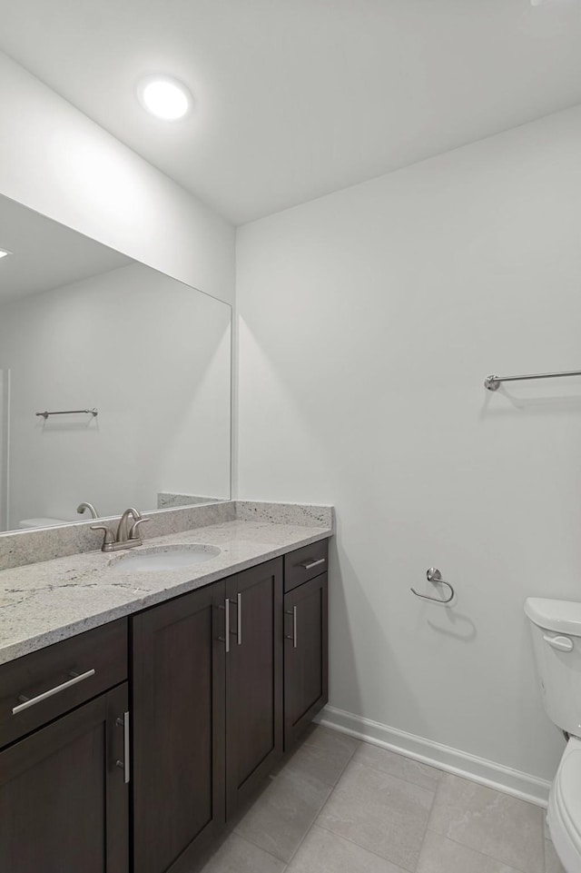 166 Oasis Dr, La Vergne, TN 37086 - bathroom with toilet, vanity, and baseboards