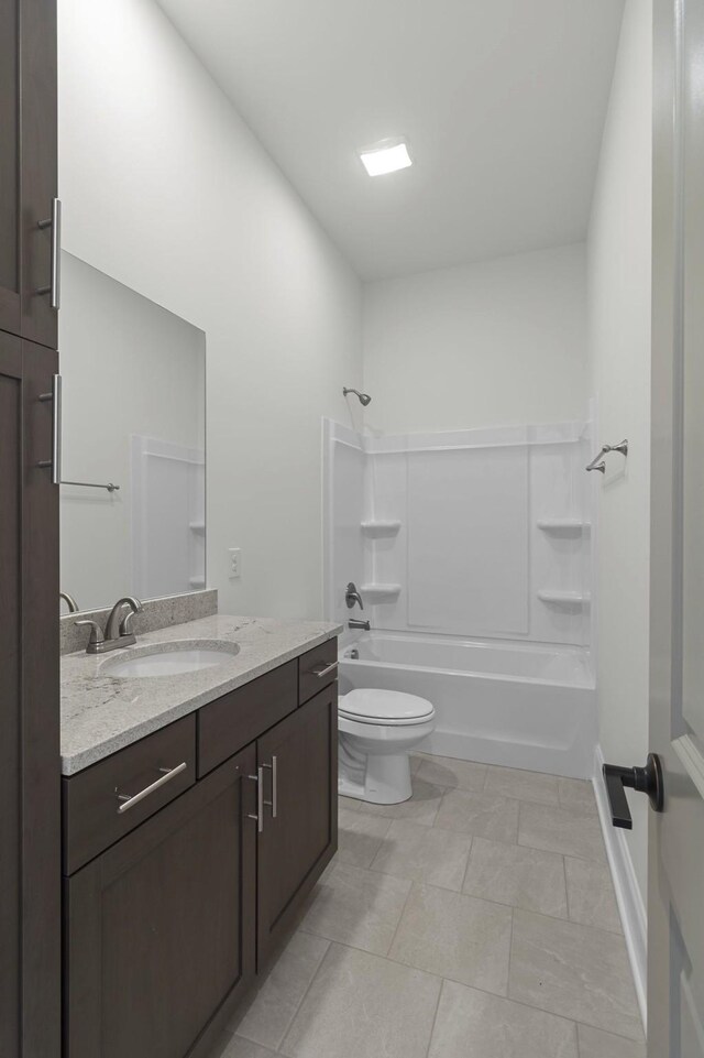 166 Oasis Dr, La Vergne, TN 37086 - full bath with tile patterned floors,  shower combination, toilet, and vanity