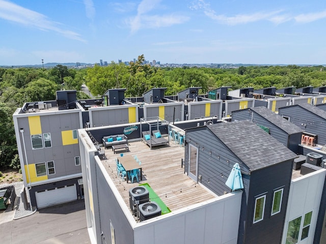 exterior space with a forest view