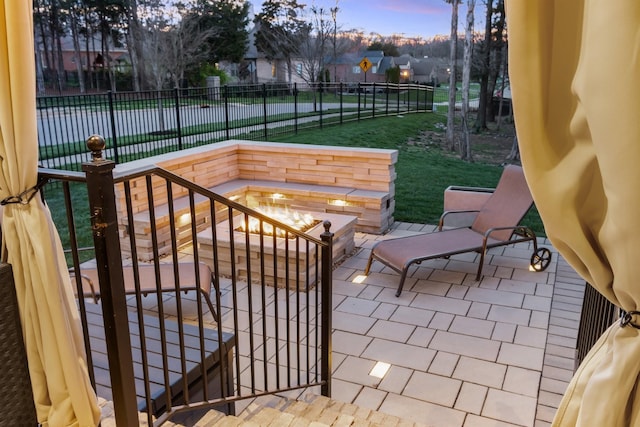 118 Newnham Bridge Dr, Nolensville, TN 37135 - view of patio / terrace with a fire pit and fence