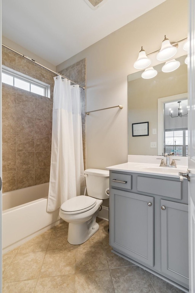 118 Newnham Bridge Dr, Nolensville, TN 37135 - full bath featuring shower / bath combination with curtain, toilet, vanity, and tile patterned floors