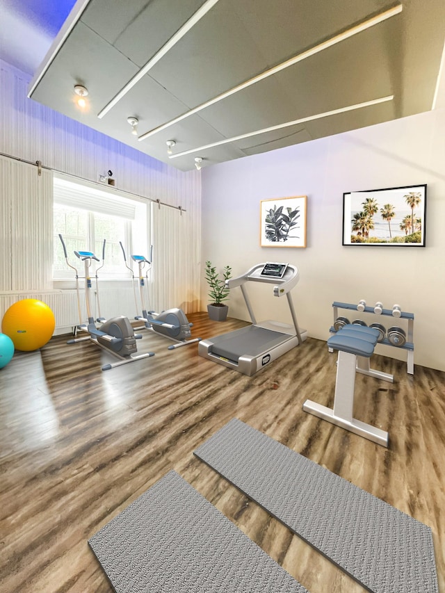 118 Newnham Bridge Dr, Nolensville, TN 37135 - workout room featuring wood finished floors