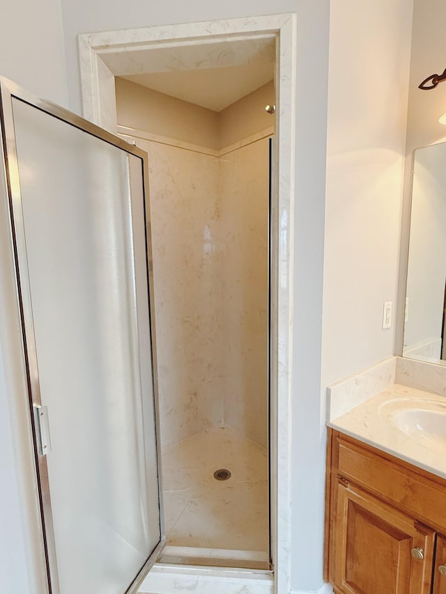 996 Iron Hill Rd, Burns, TN 37029 - bathroom with vanity and a stall shower