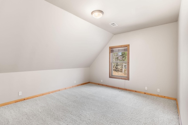 12112 Paw Paw Springs Rd, Arrington, TN 37014 - bonus room with carpet floors, baseboards, lofted ceiling, and visible vents