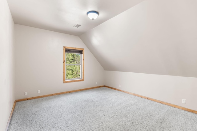 12112 Paw Paw Springs Rd, Arrington, TN 37014 - additional living space with baseboards, lofted ceiling, visible vents, and carpet floors