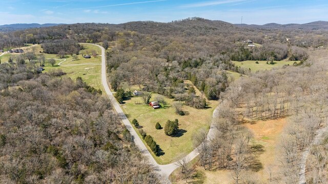 12112 Paw Paw Springs Rd, Arrington, TN 37014 - drone / aerial view with a rural view, a mountain view, and a view of trees