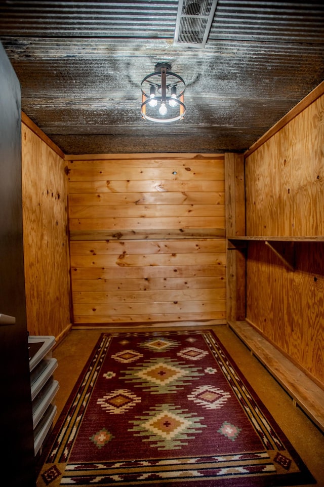 12112 Paw Paw Springs Rd, Arrington, TN 37014 - interior space featuring a sauna, wooden walls, and visible vents