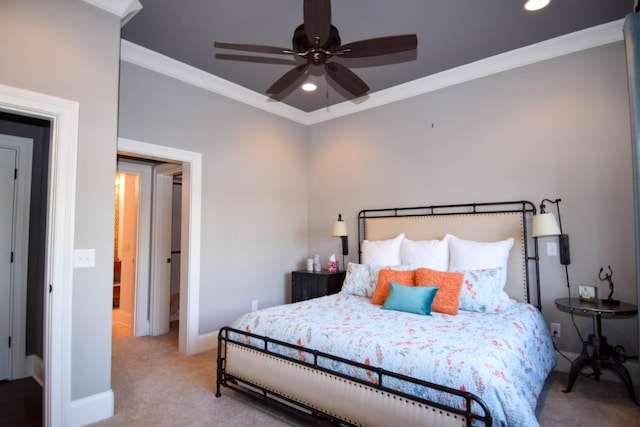 1395 Rozella Way, Gallatin, TN 37066 - carpeted bedroom with crown molding, baseboards, and recessed lighting