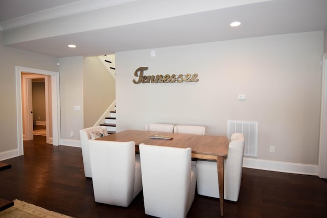 1395 Rozella Way, Gallatin, TN 37066 - dining space with hardwood / wood-style floors, baseboards, stairs, and visible vents