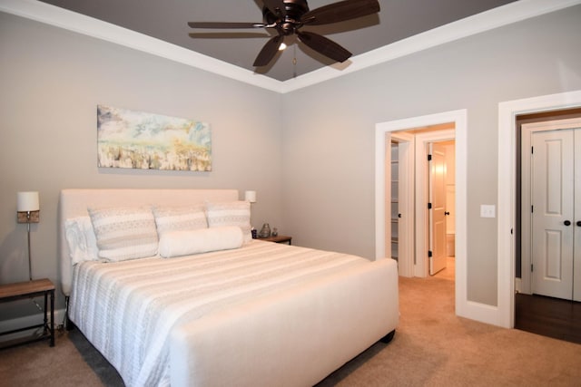 1395 Rozella Way, Gallatin, TN 37066 - carpeted bedroom with baseboards, ceiling fan, and crown molding