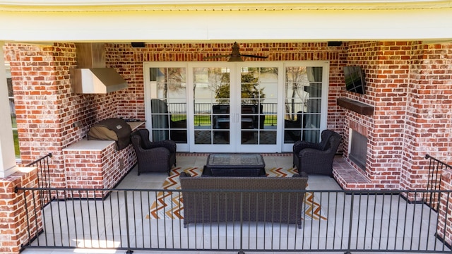 1395 Rozella Way, Gallatin, TN 37066 - view of patio with an outdoor living space and french doors