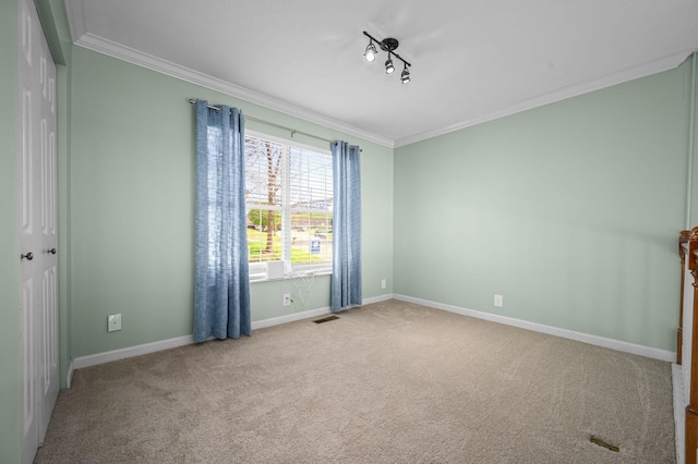 1829 Apple Valley Cir, Nashville, TN 37207 - spare room with ornamental molding, carpet, baseboards, and visible vents