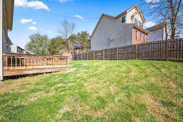 1829 Apple Valley Cir, Nashville, TN 37207 - view of yard featuring a wooden deck and fence