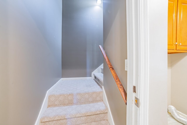 stairs with baseboards