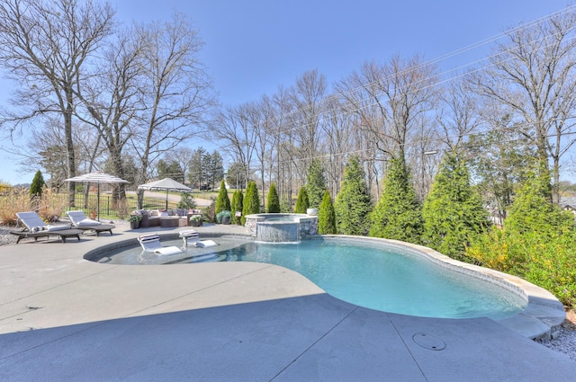 127 Waters Hill Cir, Lebanon, TN 37087 - view of pool with a pool with connected hot tub, a gazebo, fence, and a patio