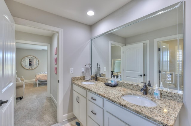 127 Waters Hill Cir, Lebanon, TN 37087 - bathroom with double vanity, a sink, and baseboards