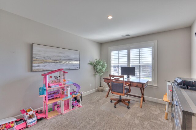 127 Waters Hill Cir, Lebanon, TN 37087 - home office featuring baseboards, carpet floors, and visible vents