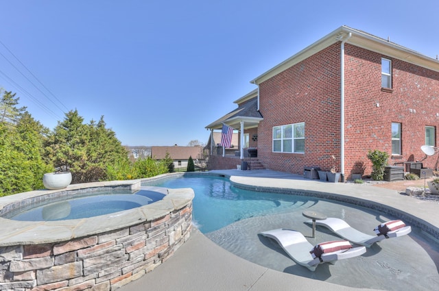 127 Waters Hill Cir, Lebanon, TN 37087 - view of swimming pool with a patio and a pool with connected hot tub