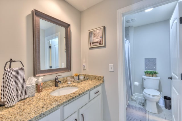 127 Waters Hill Cir, Lebanon, TN 37087 - full bathroom featuring visible vents, toilet, tile patterned flooring, and vanity