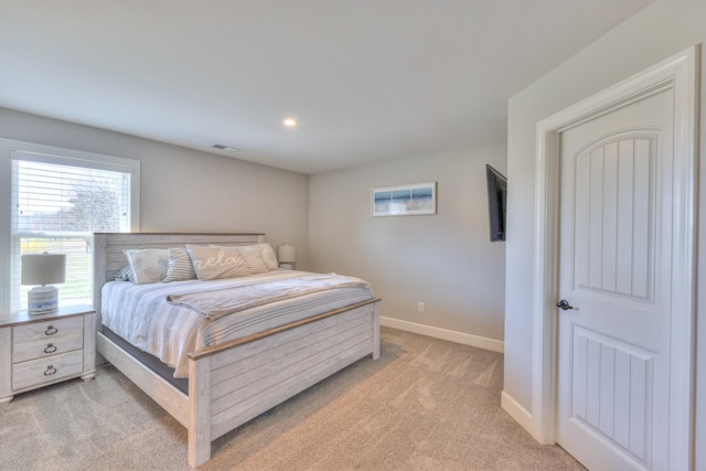 127 Waters Hill Cir, Lebanon, TN 37087 - bedroom featuring recessed lighting, baseboards, light colored carpet, and visible vents
