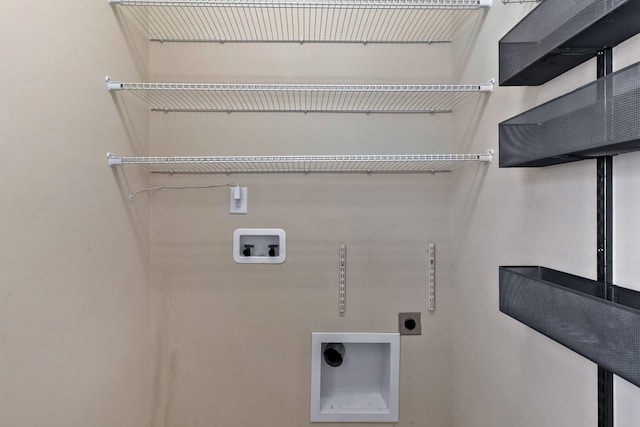 laundry area with hookup for an electric dryer, laundry area, and washer hookup