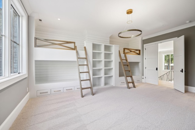 8115 Devens Dr, Brentwood, TN 37027 - interior space featuring carpet flooring, crown molding, baseboards, and recessed lighting