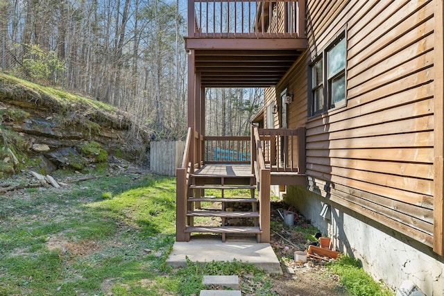 3755 Bear Hollow Rd, Joelton, TN 37080 - wooden deck featuring stairs