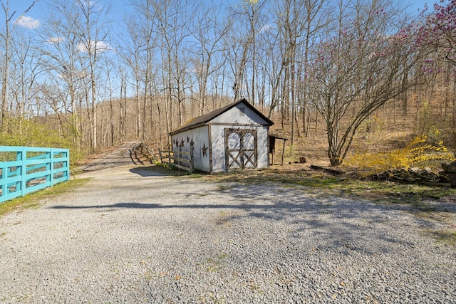 3755 Bear Hollow Rd, Joelton, TN 37080 - view of outdoor structure with an outbuilding and fence
