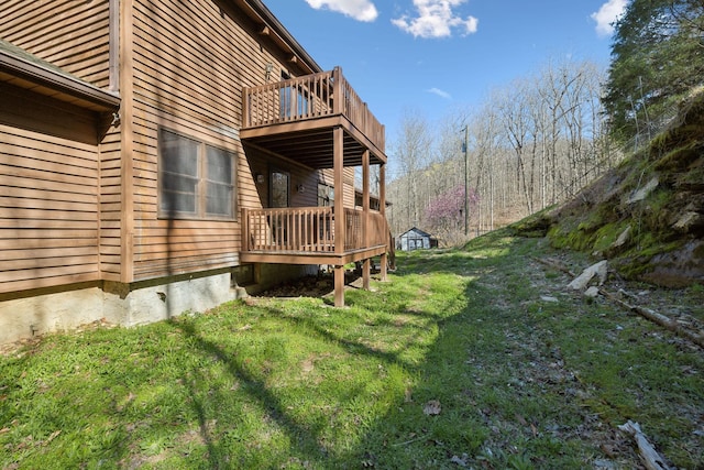 3755 Bear Hollow Rd, Joelton, TN 37080 - view of yard with a wooden deck