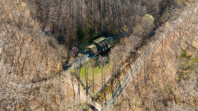 3755 Bear Hollow Rd, Joelton, TN 37080 - bird's eye view featuring a forest view